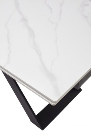 Стол LIVORNO 180 MATT WHITE MARBLE SOLID CERAMIC / BLACK, ®DISAUR в Игре - igra.ok-mebel.com | фото 9