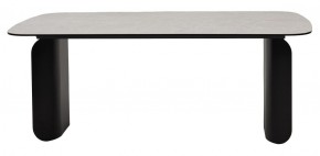 Стол NORD 200 TL-102 Бежевый мрамор, испанская керамика / черный каркас, ®DISAUR в Игре - igra.ok-mebel.com | фото 4