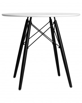 Стол обеденный DOBRIN CHELSEA`80 BLACK, столешница белая, основание черное в Игре - igra.ok-mebel.com | фото 4