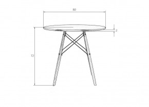 Стол обеденный DOBRIN CHELSEA`80 BLACK, столешница белая, основание черное в Игре - igra.ok-mebel.com | фото 6