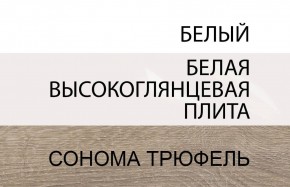 Стол письменный /TYP 80, LINATE ,цвет белый/сонома трюфель в Игре - igra.ok-mebel.com | фото 4