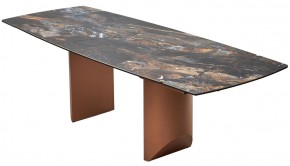 Стол ПУАНТО 200 TITANIUM LAWA NERO, керамика / МЕДЬ каркас М-City в Игре - igra.ok-mebel.com | фото 13