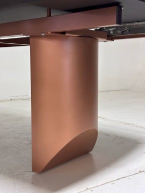 Стол ПУАНТО 200 TITANIUM LAWA NERO, керамика / МЕДЬ каркас М-City в Игре - igra.ok-mebel.com | фото 5