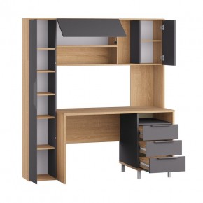 Стол рабочий 12.95 N Комфорт (Дуб сонома, Темно - серый U2601) в Игре - igra.ok-mebel.com | фото 2