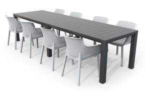 Стол раскладной Джули (Julie Double table 2 configurations) Графит в Игре - igra.ok-mebel.com | фото 7