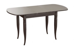 Стол раскладной со стеклом (опоры массив резной) "Хоста" в Игре - igra.ok-mebel.com | фото 2