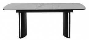 Стол RASMUS 160 TL-45 Белый мрамор, испанская керамика / черный каркас, ®DISAUR в Игре - igra.ok-mebel.com | фото 10
