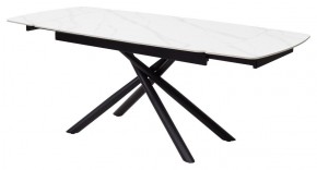 Стол RIVOLI 140 MATT WHITE MARBLE SOLID CERAMIC / BLACK, ®DISAUR в Игре - igra.ok-mebel.com | фото 5