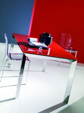 Стол SIRIO (42,38G) 110/150х75хН75 см (G093 LEGS/ M089 FRAME/C152 черн глянц ст) в Игре - igra.ok-mebel.com | фото