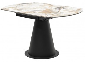 Стол TERAMO 135 GLOSS GRAND JADE SOLID CERAMIC, керамика, поворотн.механизм / Черный каркас, ®DISAUR в Игре - igra.ok-mebel.com | фото 10