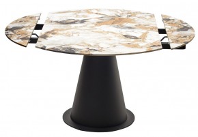 Стол TERAMO 135 GLOSS GRAND JADE SOLID CERAMIC, керамика, поворотн.механизм / Черный каркас, ®DISAUR в Игре - igra.ok-mebel.com | фото 14