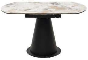 Стол TERAMO 135 GLOSS GRAND JADE SOLID CERAMIC, керамика, поворотн.механизм / Черный каркас, ®DISAUR в Игре - igra.ok-mebel.com | фото 16
