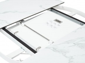 Стол TRENTO 120 HIGH GLOSS STATUARIO Белый мрамор глянцевый, керамика/ белый каркас, ®DISAUR в Игре - igra.ok-mebel.com | фото 3
