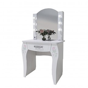 Стол туалетный Розалия №12 + ПОДСВЕТКА (лиственница белая, омела) в Игре - igra.ok-mebel.com | фото
