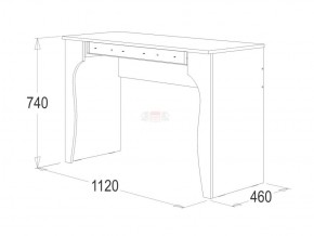 Стол туалетный + Зеркало навесное Ольга-12 (ЛДСП) в Игре - igra.ok-mebel.com | фото 4