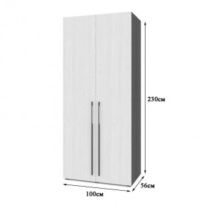 СТОУН С22 Шкаф 2-х створчатый (золотой дуб/графит) в Игре - igra.ok-mebel.com | фото 2