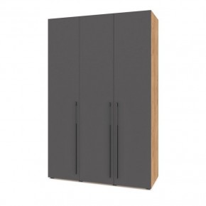 СТОУН С32 Шкаф 3-х створчатый (золотой дуб/графит) в Игре - igra.ok-mebel.com | фото