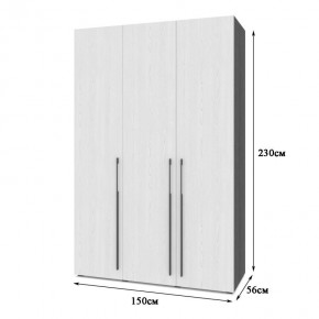СТОУН С32 Шкаф 3-х створчатый (золотой дуб/графит) в Игре - igra.ok-mebel.com | фото 2