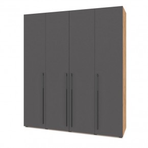 СТОУН С41 Шкаф 4-х створчатый (дуб золотой/графит) в Игре - igra.ok-mebel.com | фото