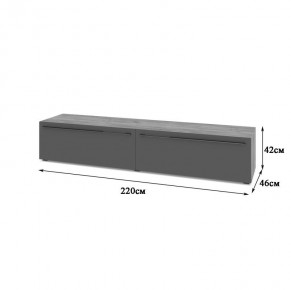 СТОУН С72 Тумба ТВ (золотой дуб/графит) в Игре - igra.ok-mebel.com | фото 2