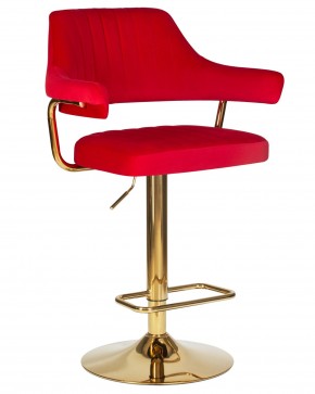 Стул барный DOBRIN CHARLY GOLD, красный велюр (MJ9-45) в Игре - igra.ok-mebel.com | фото
