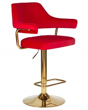 Стул барный DOBRIN CHARLY GOLD, красный велюр (MJ9-45) в Игре - igra.ok-mebel.com | фото 2