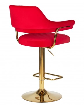 Стул барный DOBRIN CHARLY GOLD, красный велюр (MJ9-45) в Игре - igra.ok-mebel.com | фото 4