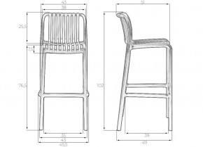 Стул барный DOBRIN CHLOE BAR, белый в Игре - igra.ok-mebel.com | фото 8