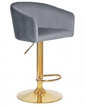 Стул барный DOBRIN DARCY GOLD, серый велюр (1922-19) в Игре - igra.ok-mebel.com | фото 2