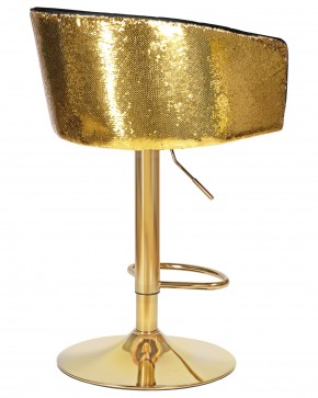 Стул барный DOBRIN DARCY GOLD SHINY, черный велюр с золотыми пайетками в Игре - igra.ok-mebel.com | фото 4