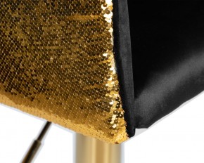 Стул барный DOBRIN DARCY GOLD SHINY, черный велюр с золотыми пайетками в Игре - igra.ok-mebel.com | фото 7