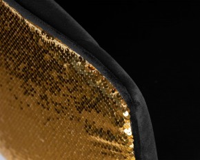 Стул барный DOBRIN DARCY GOLD SHINY, черный велюр с золотыми пайетками в Игре - igra.ok-mebel.com | фото 8
