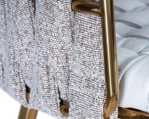 Стул барный DOBRIN EMMA GOLD, белый PU (T-01), белая ткань (F-49) в Игре - igra.ok-mebel.com | фото 7