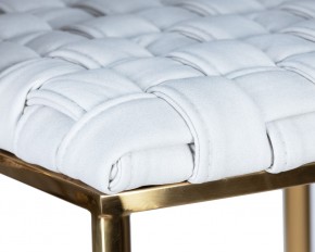 Стул барный DOBRIN EMMA GOLD, белый PU (T-01), белая ткань (F-49) в Игре - igra.ok-mebel.com | фото 8