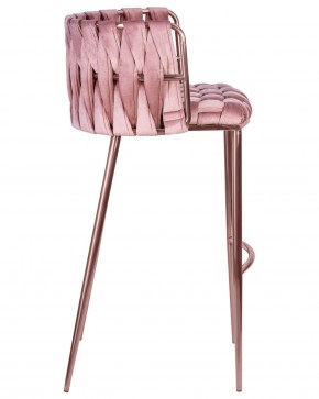 Стул барный DOBRIN EMMA ROSE GOLD, розовый велюр (VF-10) в Игре - igra.ok-mebel.com | фото 3