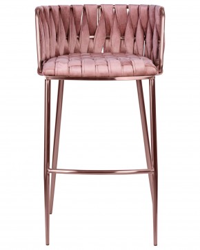 Стул барный DOBRIN EMMA ROSE GOLD, розовый велюр (VF-10) в Игре - igra.ok-mebel.com | фото 6