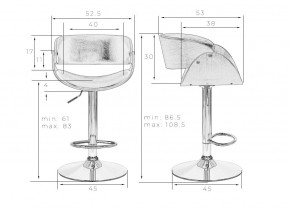 Стул барный DOBRIN JOHN, цвет сиденья черный глянец PU ABD 002 в Игре - igra.ok-mebel.com | фото 10