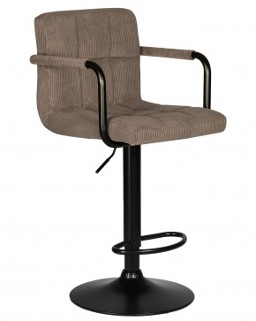 Стул барный DOBRIN KRUGER ARM BLACK, какао вельвет (LAR-E2041-05) в Игре - igra.ok-mebel.com | фото 2