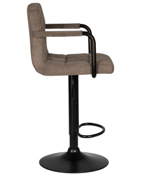 Стул барный DOBRIN KRUGER ARM BLACK, какао вельвет (LAR-E2041-05) в Игре - igra.ok-mebel.com | фото 3