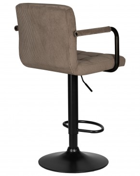 Стул барный DOBRIN KRUGER ARM BLACK, какао вельвет (LAR-E2041-05) в Игре - igra.ok-mebel.com | фото 4