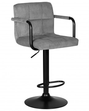 Стул барный DOBRIN KRUGER ARM BLACK, серый вельвет (LAR-E2041-25) в Игре - igra.ok-mebel.com | фото