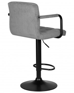 Стул барный DOBRIN KRUGER ARM BLACK, серый вельвет (LAR-E2041-25) в Игре - igra.ok-mebel.com | фото 4