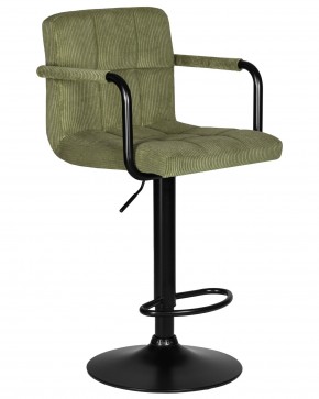 Стул барный DOBRIN KRUGER ARM BLACK, зеленый вельвет (LAR-E2041-7) в Игре - igra.ok-mebel.com | фото 2