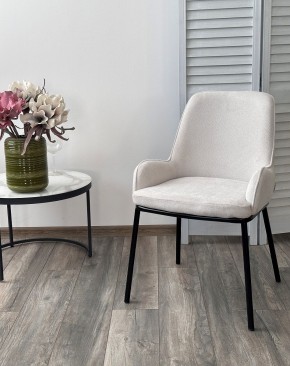 Стул BRIO CATO-01 Белый, фактурная ткань / черный каркас, ®DISAUR в Игре - igra.ok-mebel.com | фото 3