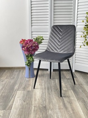 Стул DUKE BLUVEL-14 GREY, велюр / черный каркас М-City в Игре - igra.ok-mebel.com | фото 4