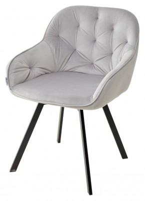 Стул GALE 360 град. поворот. BLUVEL-03 LIGHT GREY, велюр/ черный каркас, М-City в Игре - igra.ok-mebel.com | фото