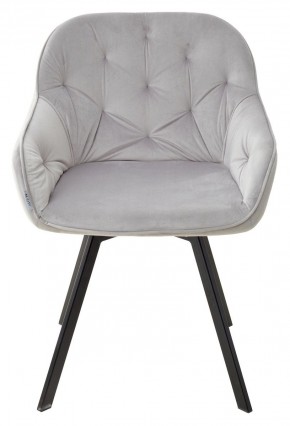 Стул GALE 360 град. поворот. BLUVEL-03 LIGHT GREY, велюр/ черный каркас, М-City в Игре - igra.ok-mebel.com | фото 3
