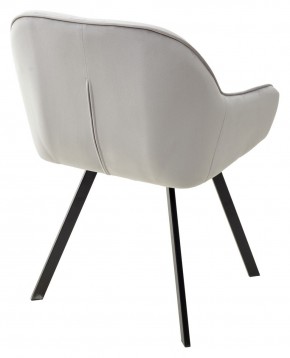 Стул GALE 360 град. поворот. BLUVEL-03 LIGHT GREY, велюр/ черный каркас, М-City в Игре - igra.ok-mebel.com | фото 4