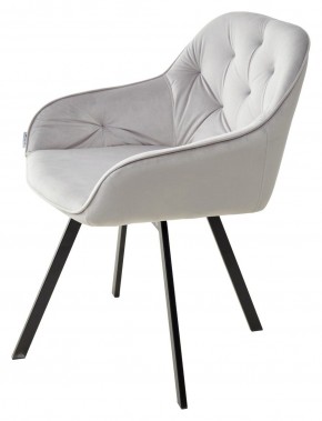 Стул GALE 360 град. поворот. BLUVEL-03 LIGHT GREY, велюр/ черный каркас, М-City в Игре - igra.ok-mebel.com | фото 5