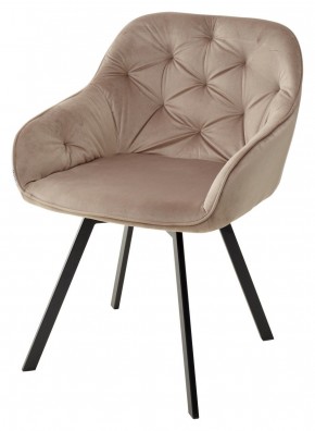 Стул GALE 360 град. поворот. BLUVEL-40 BEIGE, велюр/ черный каркас, М-City в Игре - igra.ok-mebel.com | фото